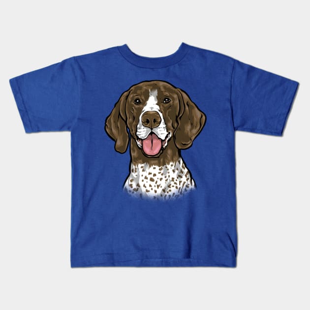 German Short haired Pointer Dog Kids T-Shirt by XXII Designs